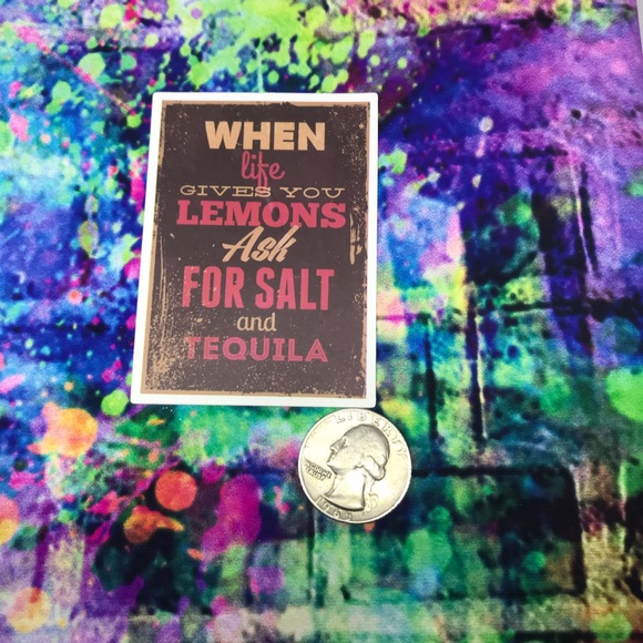 When Life Gives You Lemons Tequila Motivational Mini Poster Stickers Decor - Picture 4 of 5